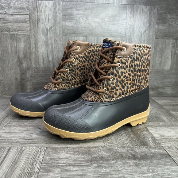 Sperry's Port Animal Print Youth size 4 Duck Boot - Picture 4 of 8